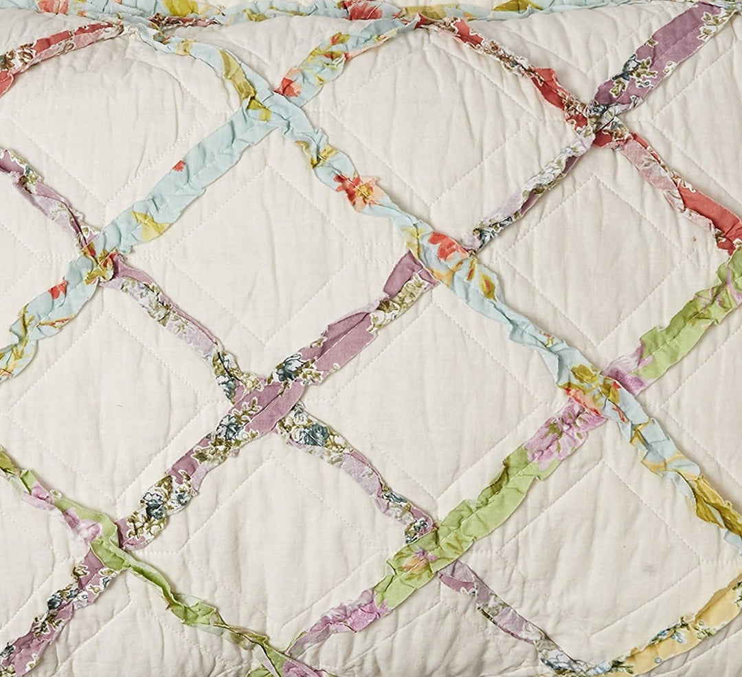 Laura Ashley | Ruffle Garden Collection 100% Baumwolle, ultraweicher Standard-Kissenbezug mit Hotelv