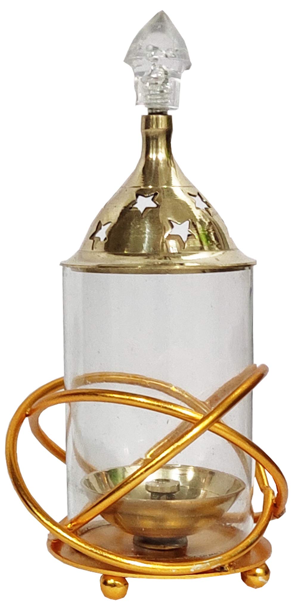 Purpledip Messing-Diya Deepak "Champak": Akhand Jyoti Festival Öllampe Deepam Decor Geschenk (12120)