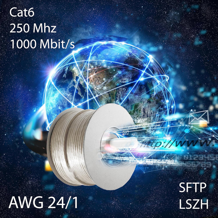 CAT 6 Verlegekabel Netzwerkkabel CAT.6 LAN Halogenfrei Installationskabel CAT6 Kabel Netzwerk Verkab