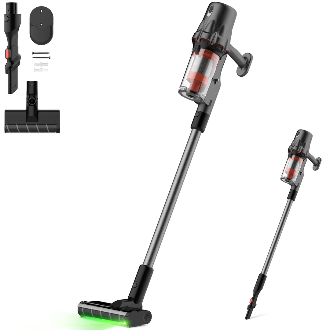 Deerma DEM-T30W Kabelloser Staubsauger 2-in-1 mit Stauberkennung, 240W Motor, 23kPa Saugkraft, HEPA-