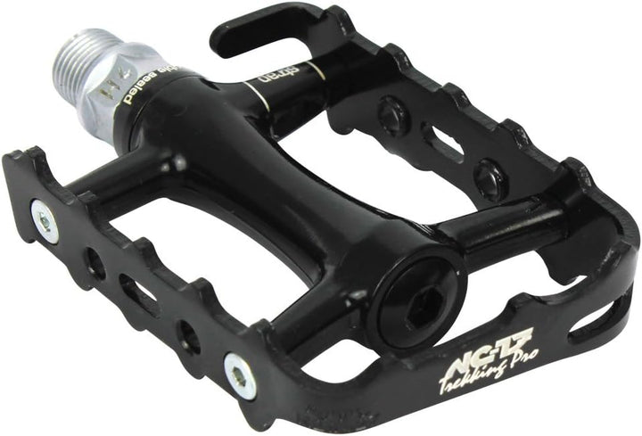 NC-17 Trekking Pro Pedale - Aluminium MTB Mountainbike Pedal Mit Reflektoren, Kugellager + Cr-Mo Ach