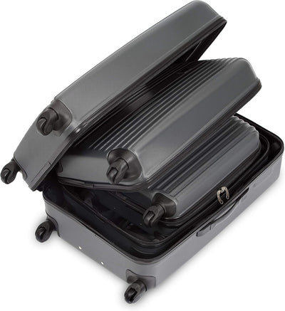BRUBAKER 3er Set ABS Reisekoffer - Koffer Trolleys - Hartschale - M-L-XL-Set - je 4 Rollen 360° - 55