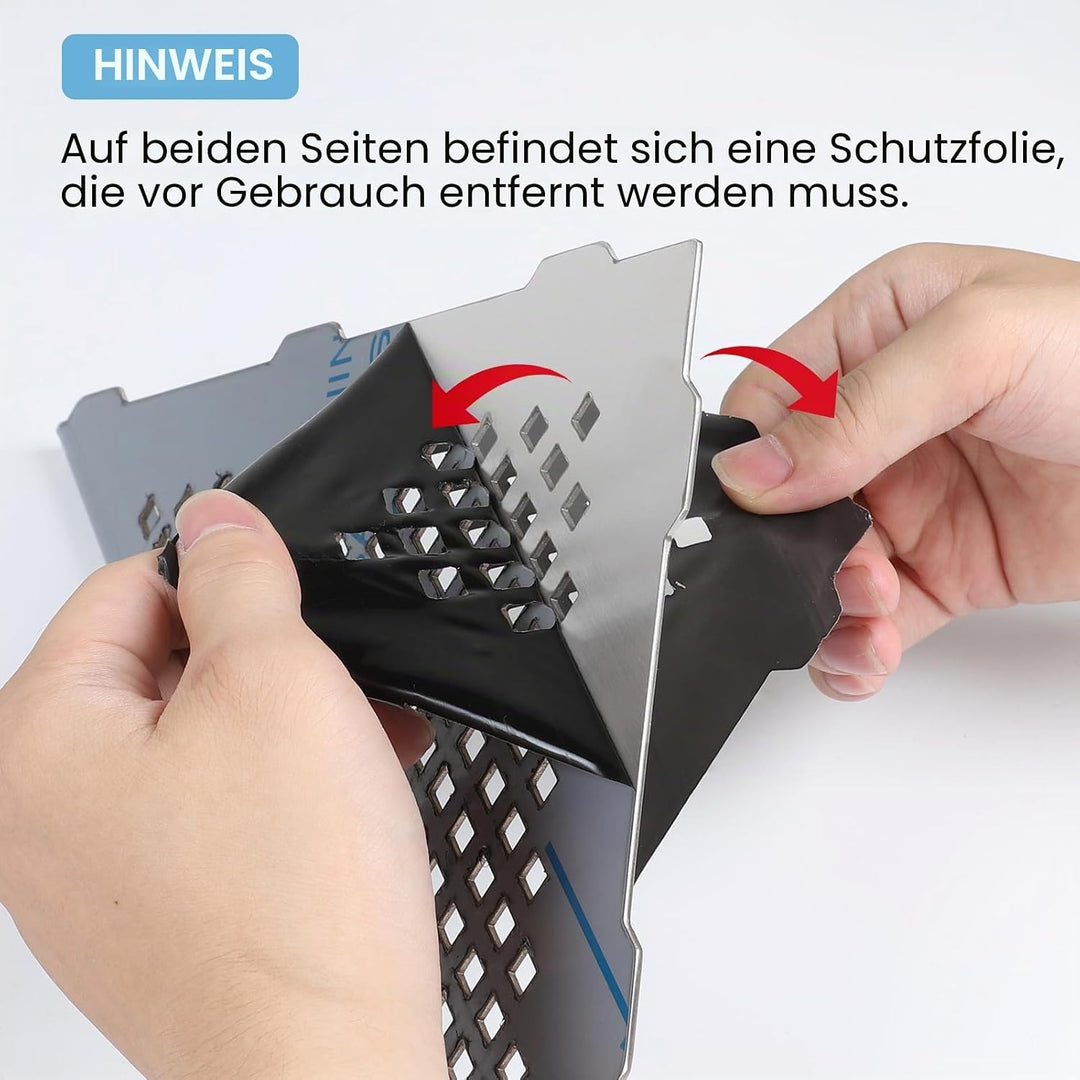 3 Stück Eck Duschregal Edelstahl 304 Eckregal Bad ohne Bohren Eckablage Duschablage mit Gitterdesign