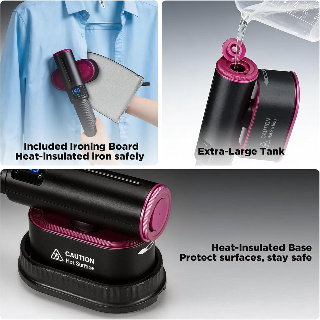 Dampfglätter, 1200W Steamer, Tragbarer & Handlicher Reisedampfglätter, 24 g/min Starke Dampfleistung