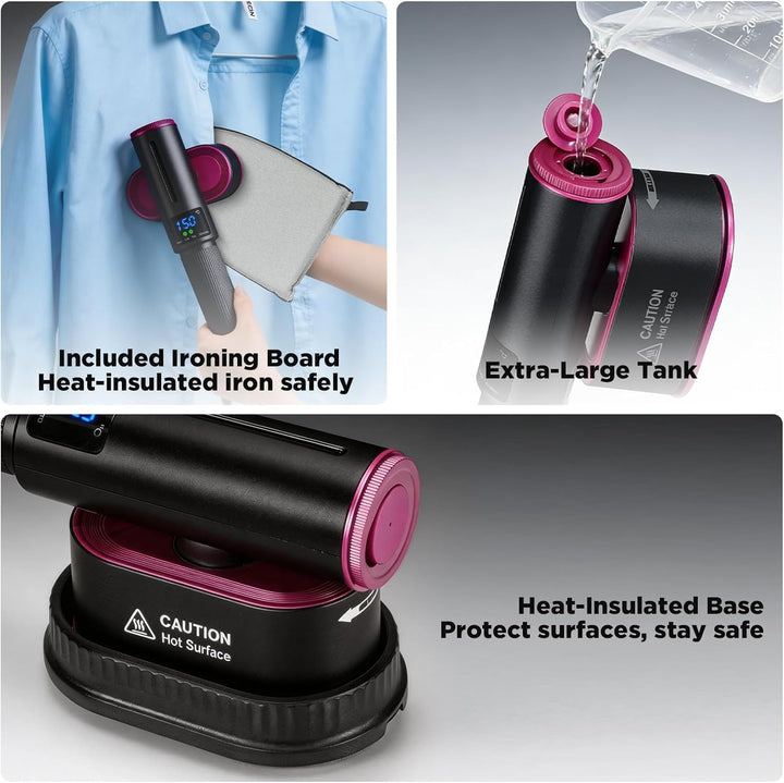 Dampfglätter, 1200W Steamer, Tragbarer & Handlicher Reisedampfglätter, 24 g/min Starke Dampfleistung
