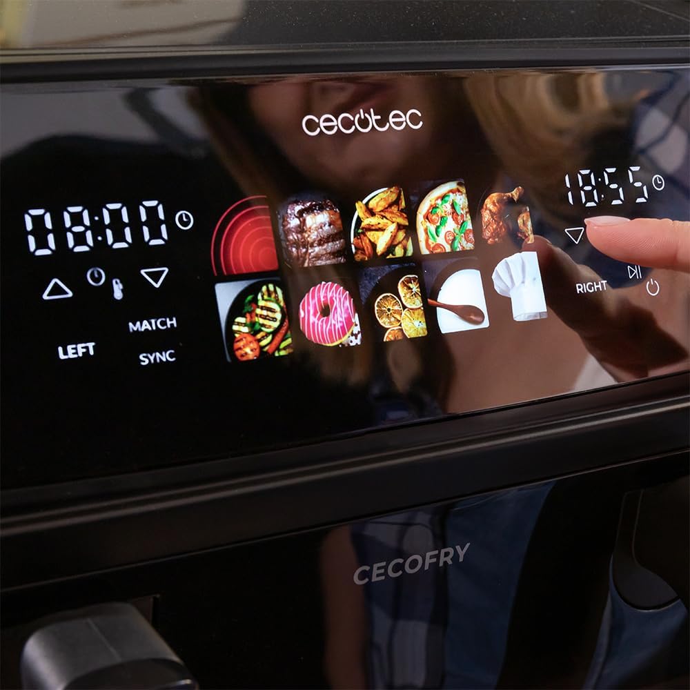 Cecotec Heissluftfritteuse ohne Öl - 10L - Grill - Doppelwiderstand - Air Fryer Cecofry&amp;Grill Duohea
