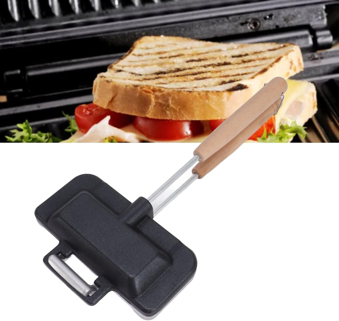 Hot-Sandwich-Maker, Hot-Dog-Toaster, Doppelseitige Sandwich-Backform, Doppelseitige Bratpfanne, Gril