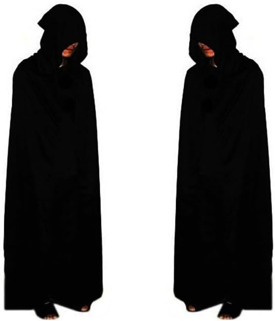 Bkrdty Sensenmann Kostüm 4 stücke Halloween Kostüm Set mit Schädelmaske Handschuhen Sense Halloween