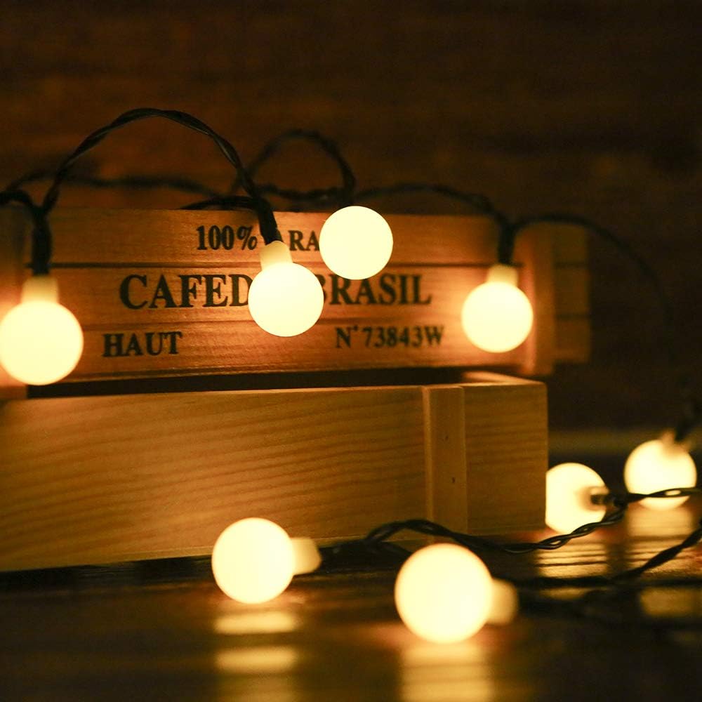 Tomshine Solar Lichterkette Aussen 50Leds, 6,9 Meter Solar Lichterkette Aussen mit 50 LED Kugel, 8 L