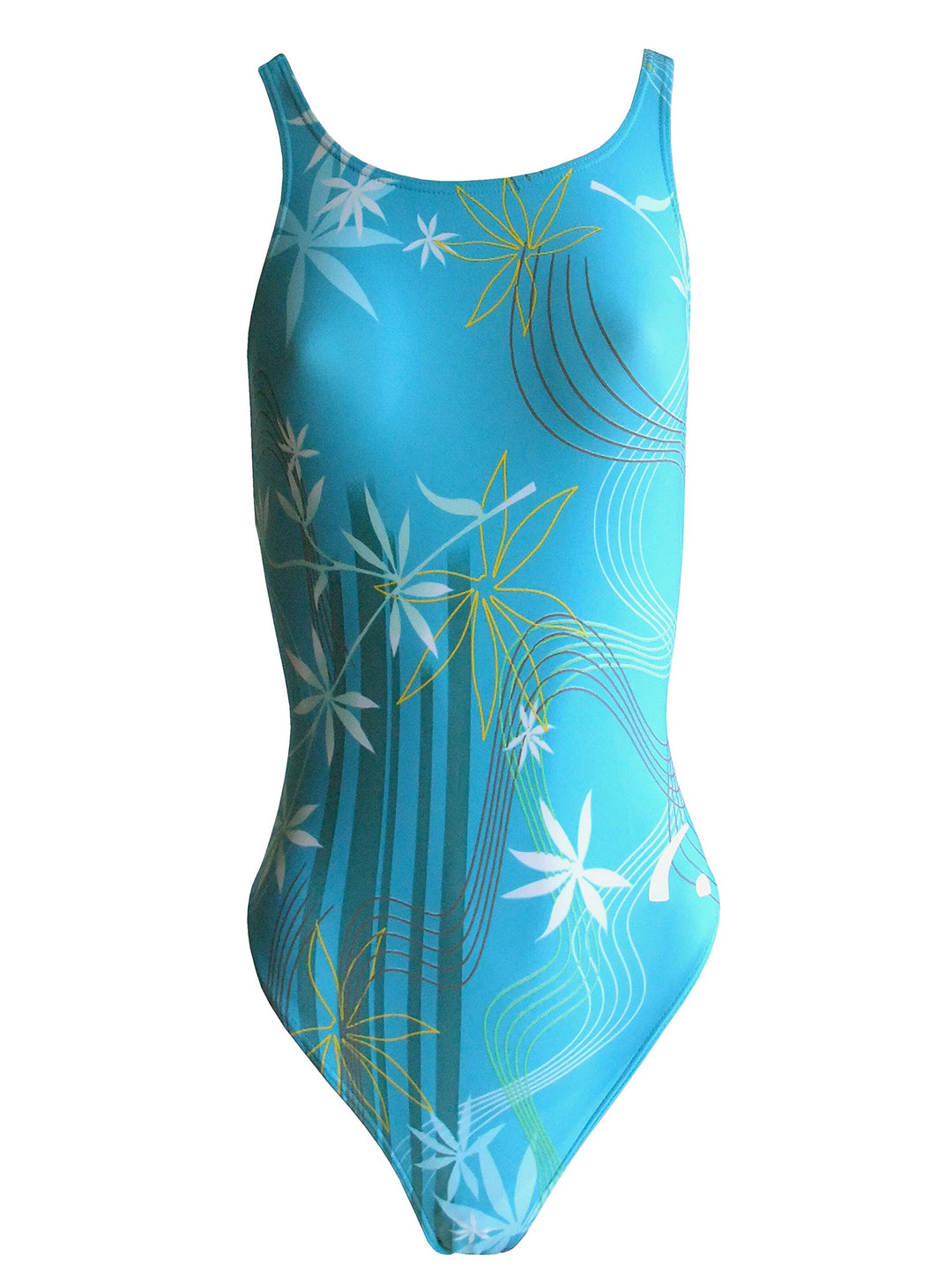 Solar Schwimmanzug mit Ringerrücken 880228-50 türkis Dry Weave, Gr. 38 B-Cup