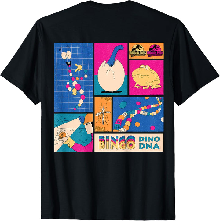 Jurassic Park 30th Anniversary Bingo Dino DNA Retro T-Shirt