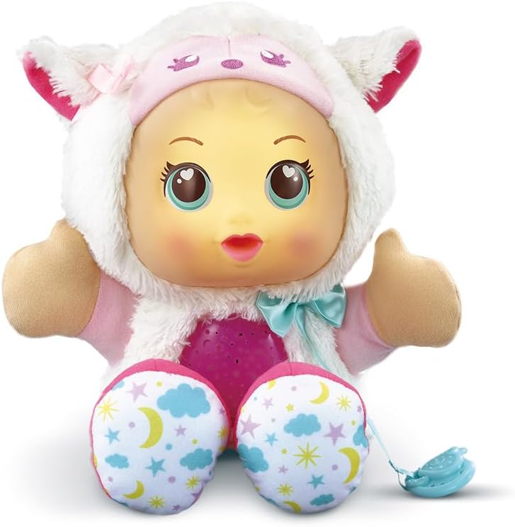 VTech - Little Love, Luna, Meine Puppe mit magischen Sternen, Kuschelpuppe, Plüsch-Nachtlicht mit St