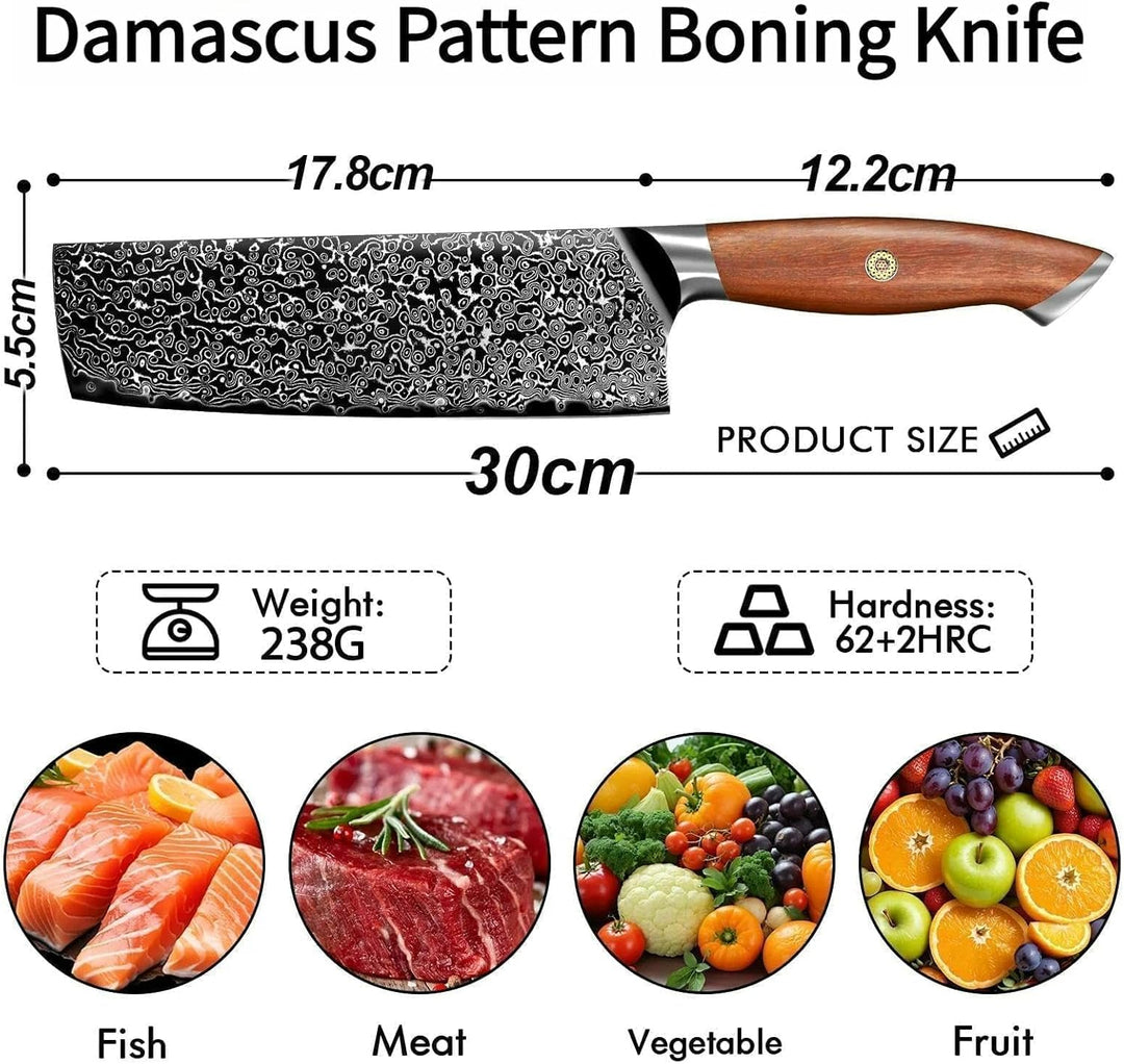 Freelander Nakiri Messer VG10 Küchenmesser, Scharfes Japanisches Damastmuster Kochmesser Profi Gemüs