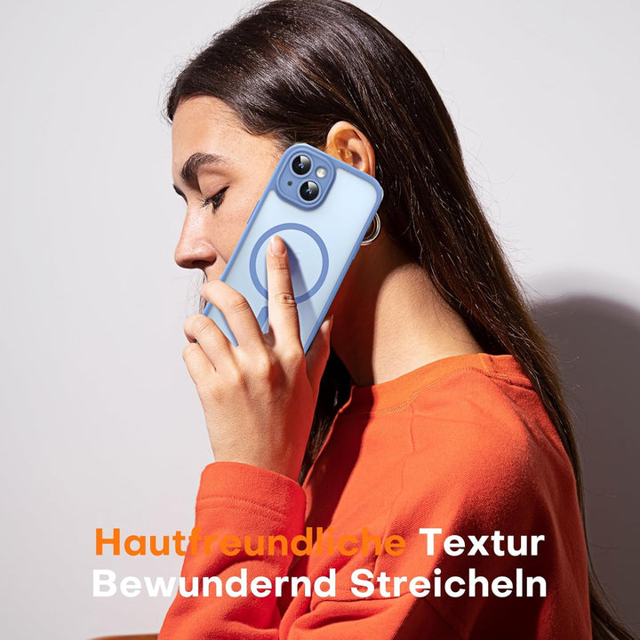 TOCOL 3 in 1 für iPhone 15 Hülle für MagSafe, Vollständiger Kameraschutz Stossfest Kratzfest Magneti