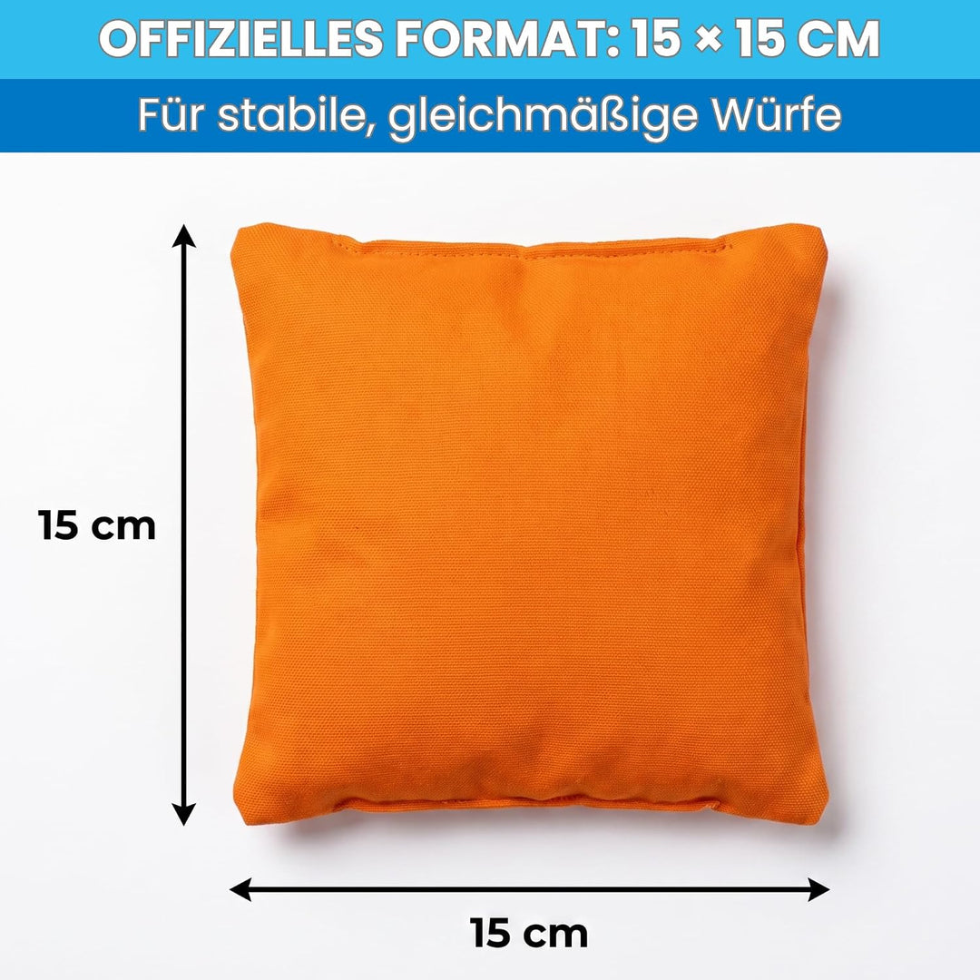 Original Cornhole Bean Bags (8-teilig) 15 x 15 cm 400 g aus Bester Verarbeitung und Besten Materiali