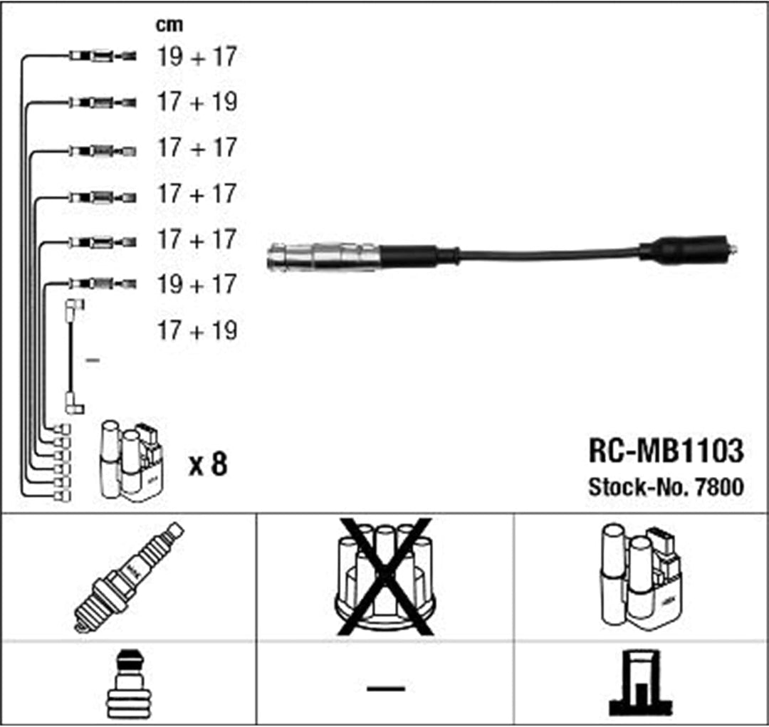 NGK 7800 Zündleitungssatz