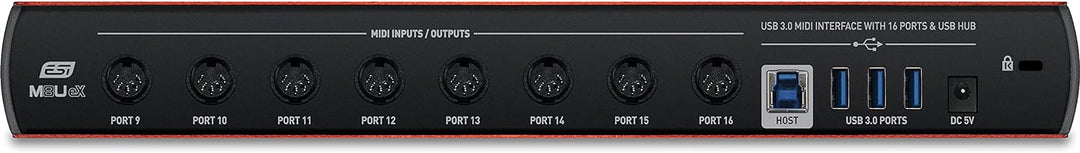ESI M8U eX | 16-Port USB 3.0 MIDI-Interface mit USB Hub ESM8UEX, ESM8UEX