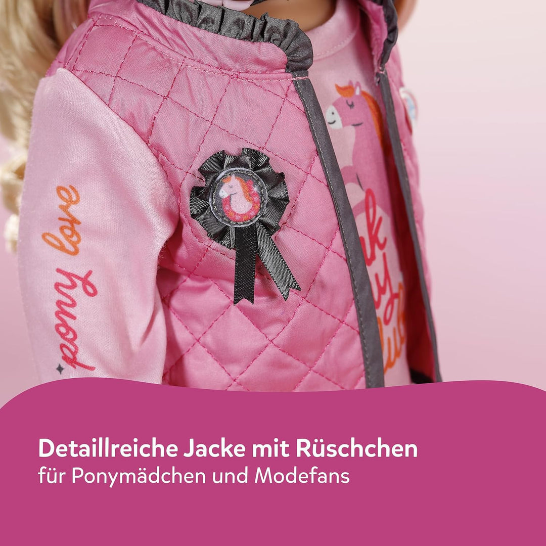 Baby Born REIT-Outfit mit Hose, Shirt, Stiefeln und Helm für 43 cm Puppen