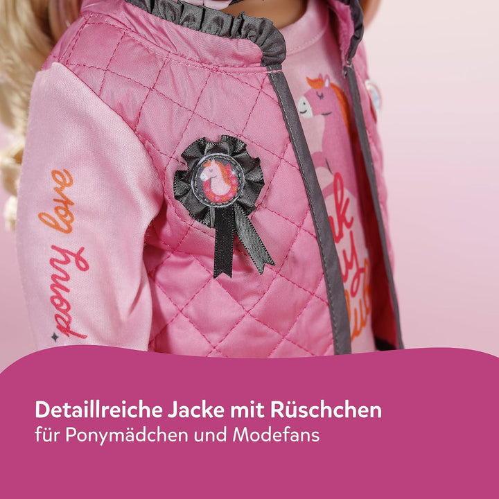 Baby Born REIT-Outfit mit Hose, Shirt, Stiefeln und Helm für 43 cm Puppen