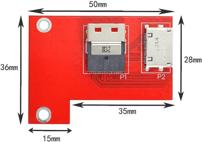 Xiwai PCI-Express 4.0 Slimline SAS SFF-8654 auf Oculink SFF-8611 SFF-8612 PCBA Buchse Adapter mit Ha