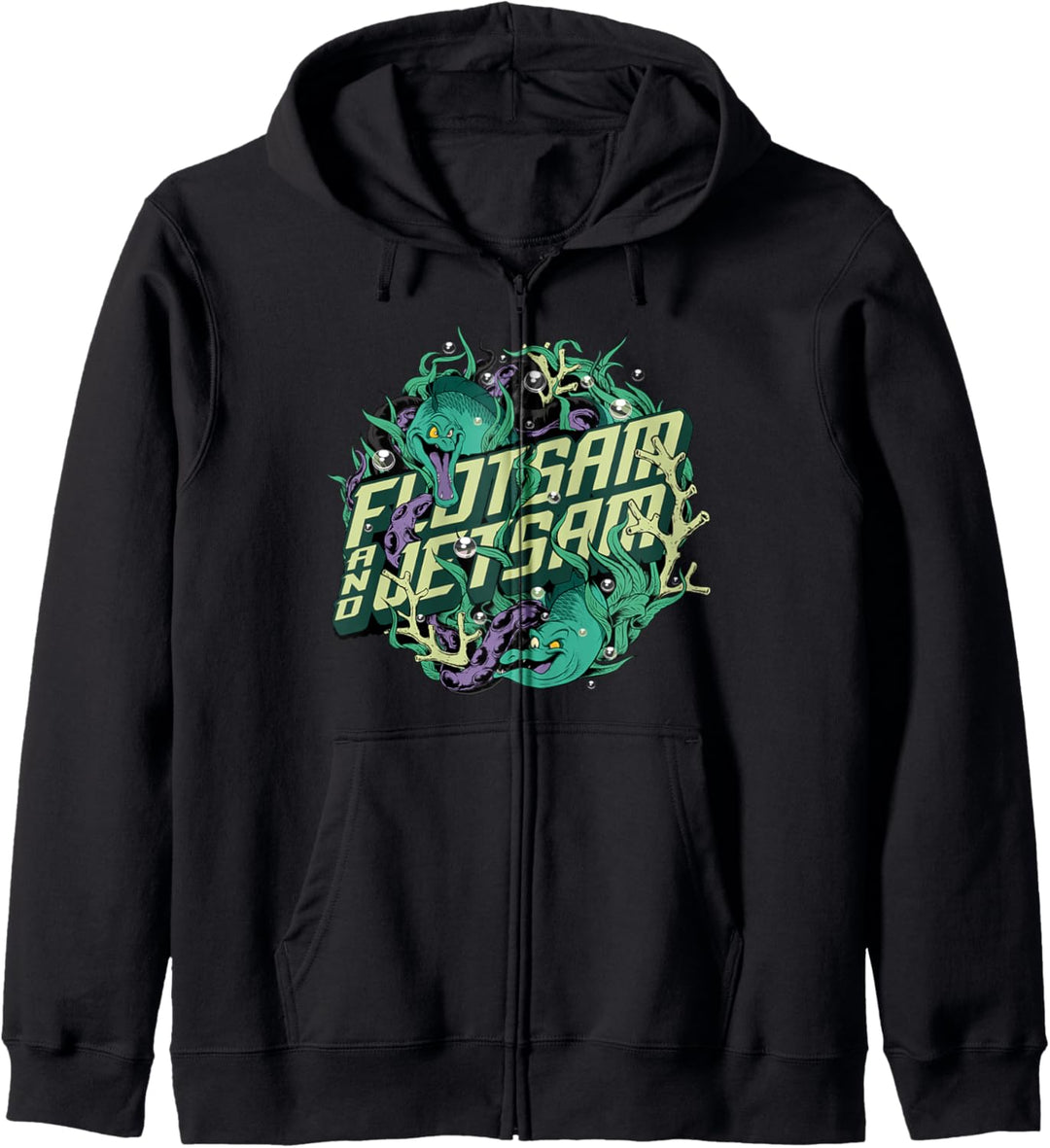 Disney Little Mermaid Flotsam & Jetsam Seaweed Portrait Logo Kapuzenjacke
