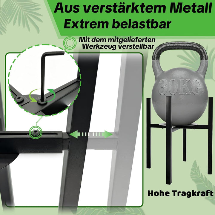 Verstellbarer Blumenständer metall 24–38cm,Pflanzenständer mit Tablett 12cm