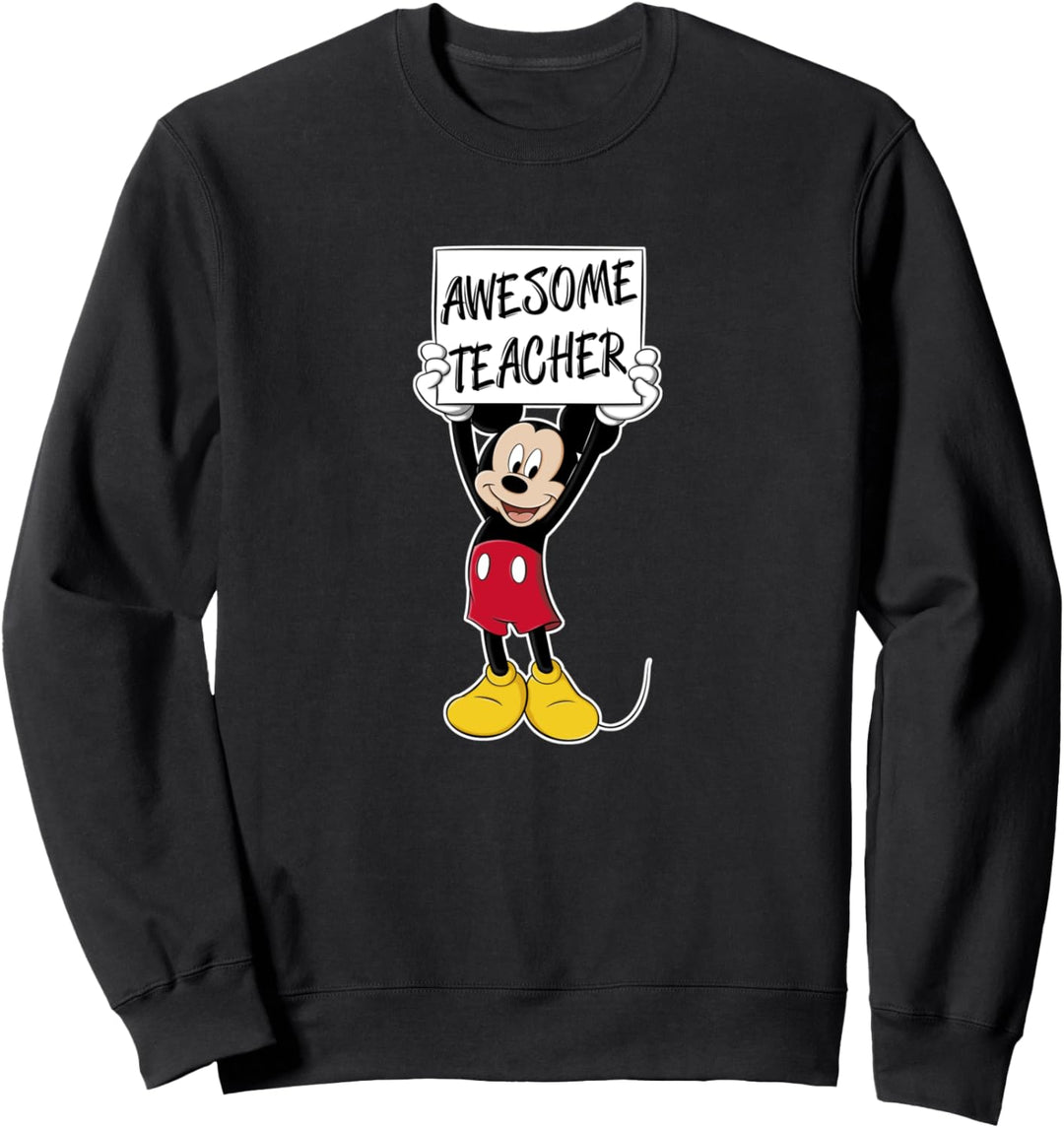 Disney Mickey Mouse Awesome Teacher Sign Sweatshirt