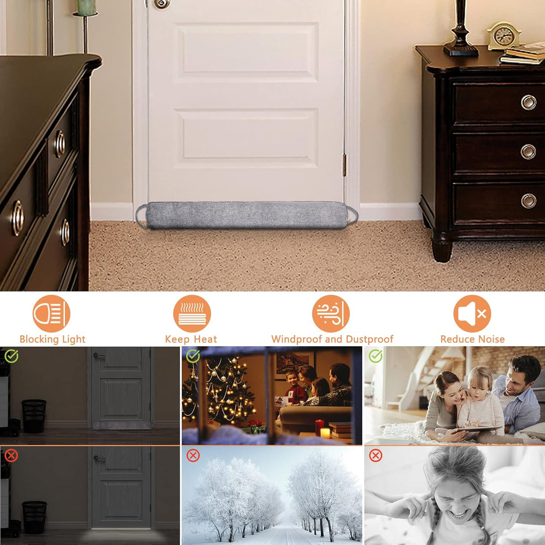 Schwerer Türzugstopper, 82 cm Zugluftstopper für Fenster Dreieck unter der Tür Zugluftstopper Geräus