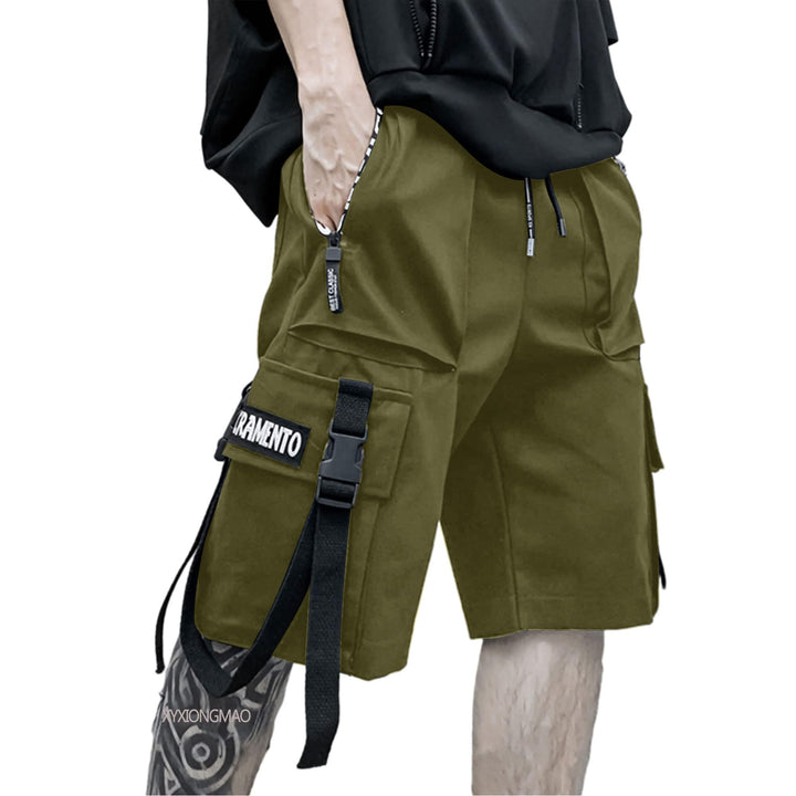 XYXIONGMAO Men's Joggers Techwear Black Hip Hop Cargo Shorts Streetwear Sweatpants Cargo Pants for M