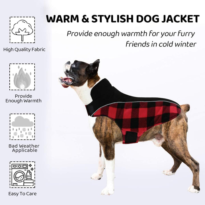 Warme Hundemantel Winter, Hundemantel mit Bauchschutz, Wintermantel für Hunde mit Reflektierend, Wen