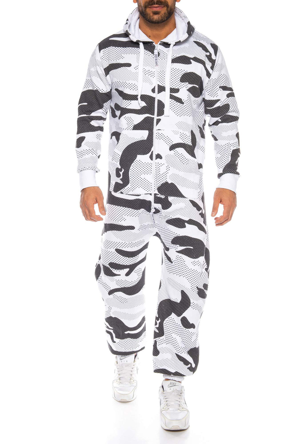 Raff & Taff Herren Jumpsuit Overall Trainingsanzug Fitnessbekleidung onesie Ganzkörperanzug Basic un