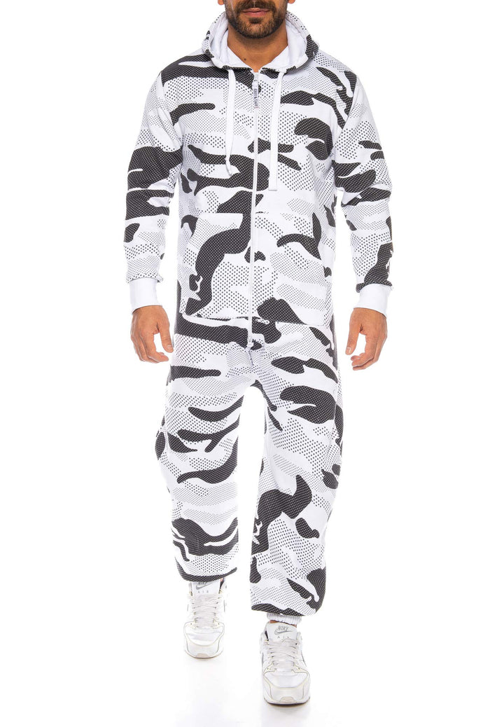 Raff & Taff Herren Jumpsuit Overall Trainingsanzug Fitnessbekleidung onesie Ganzkörperanzug Basic un