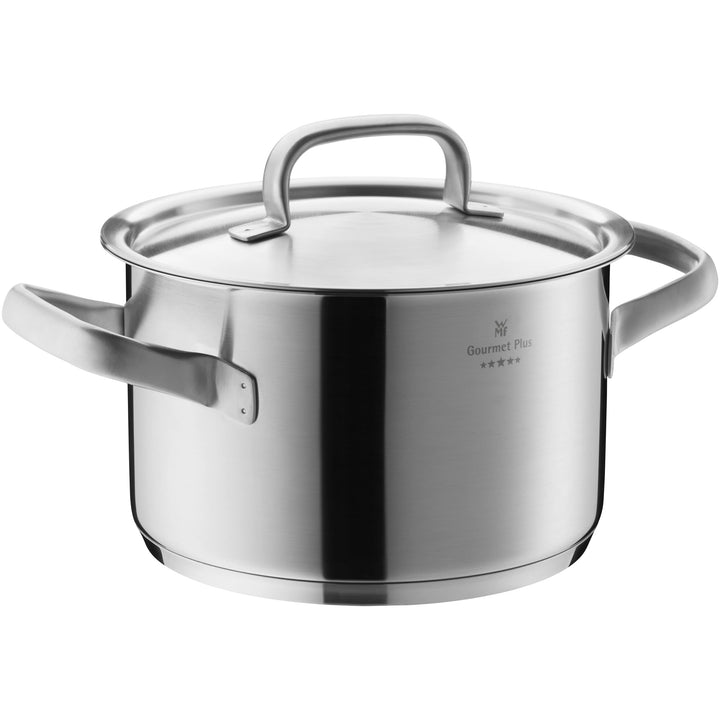 WMF Gourmet Plus Kochtopf gross 20cm, Metalldeckel mit Dampföffnung, Fleischtopf Induktion 3,9l, Cro