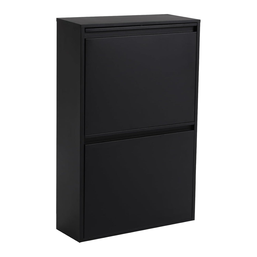 Mülleimer Küche, 4 Stück 15L Sortierung Mülleimer (Schwarz) | Mülltrennsystem 4 Fächer, Abfalleimer,