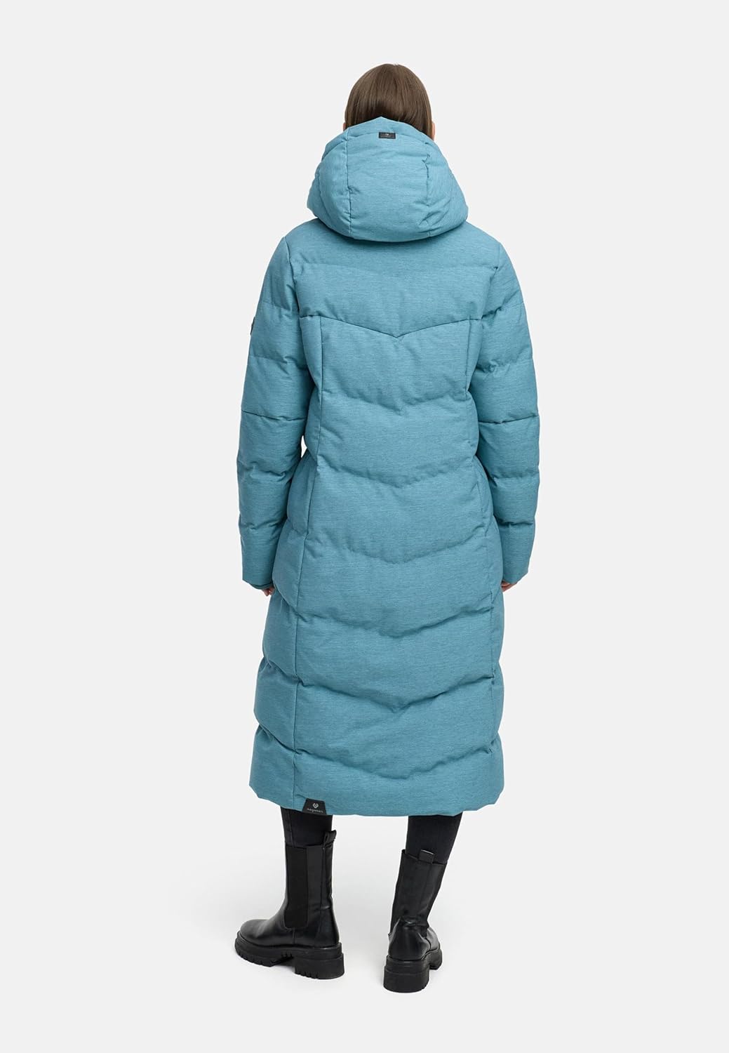 Ragwear Damen atmungsaktiver Wintermantel Warmer wasserdichter Steppmantel lang mit Kapuze Pavla Lon