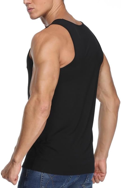 COLORFULLEAF 3/5er Pack Bambus V Ausschnitt T-Shirt Herren Stretch Unterhemd Männer Einfarbig Busine