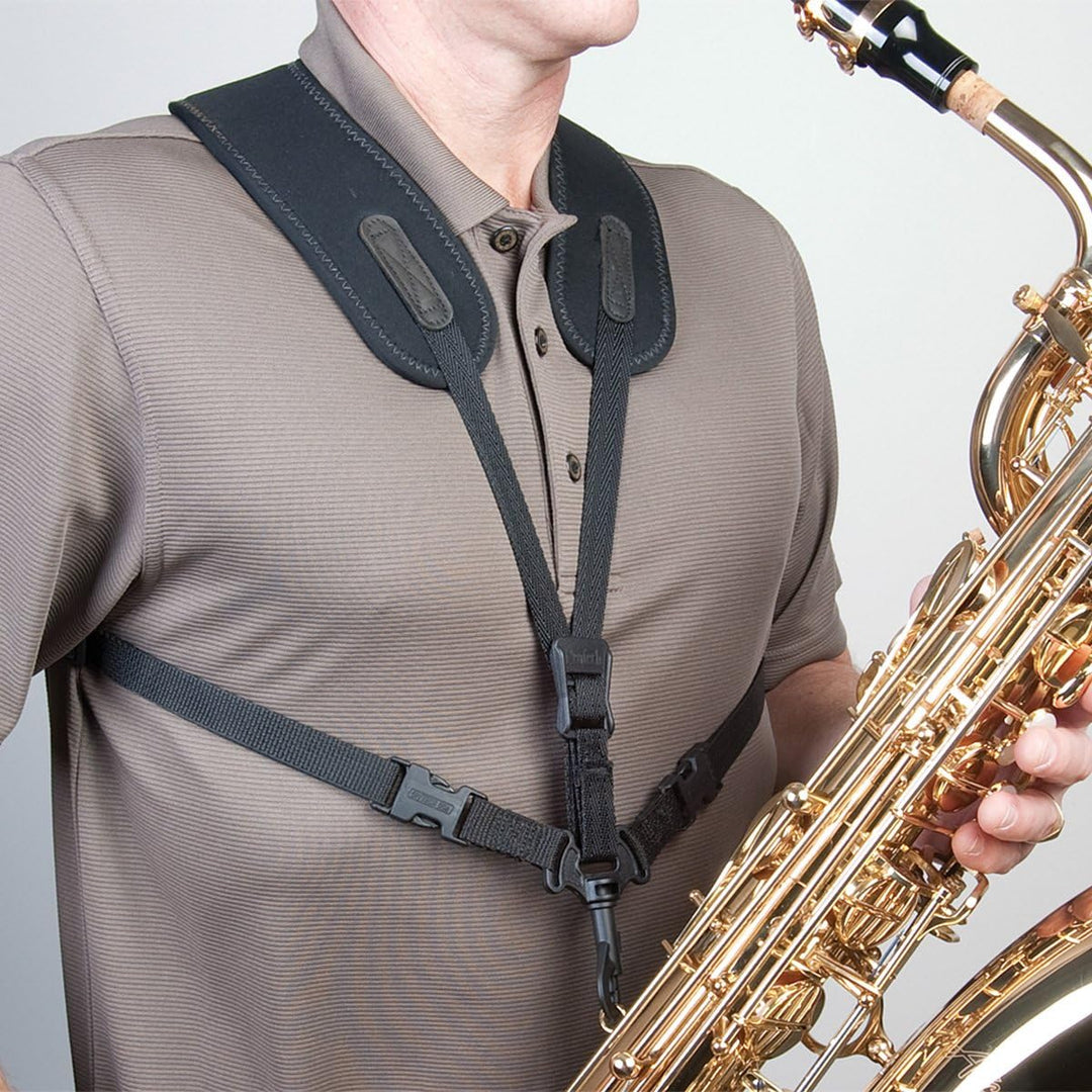 Neotech Saxophongurt, Super Harness Schwenkbarer Haken Regular Schwarz Einheitsgrösse Schwenkbarer H