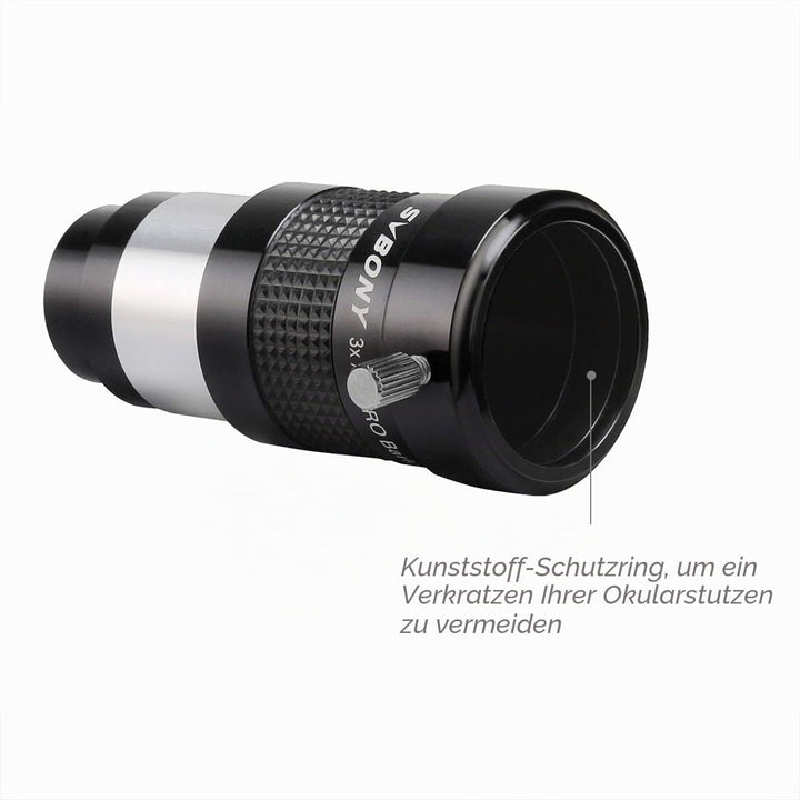 Svbony SV136 Barlowlinse 3X, 1,25 Zoll Achromatisches Barlow FMC Metallteleskop Zubehör für Planeten