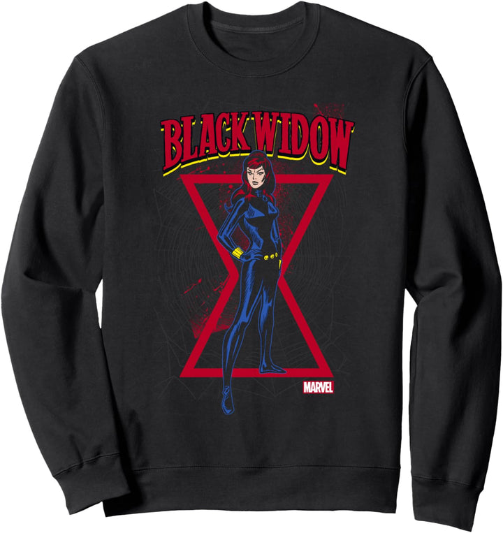 Marvel Black Widow Logo Background Sweatshirt
