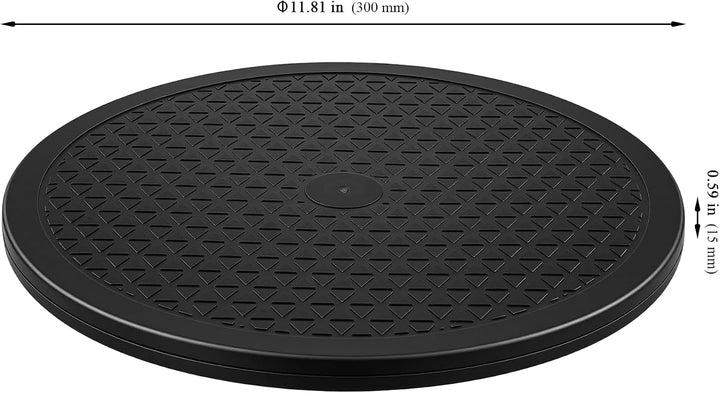 3 Stück Drehbar Plattform 30cm, 360 Grad Drehscheibe Schwarz Drehteller Universal Drehplatte, Drehpl