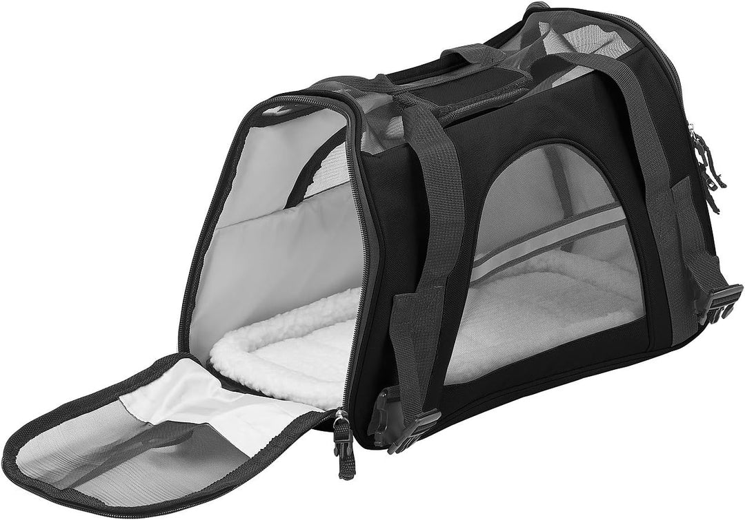 Sweetypet Katzentasche: Hand- & Auto-Transporttasche für Kleintiere bis 3 kg, Grösse S, schwarz (Kat