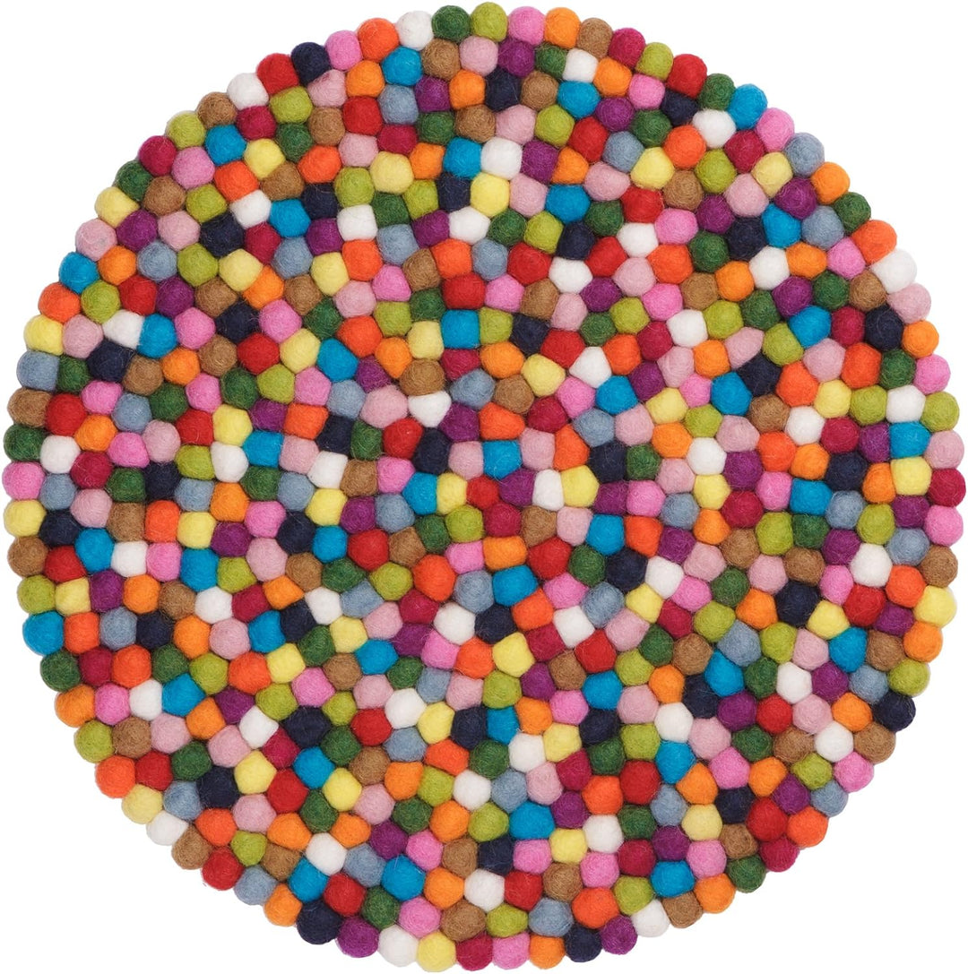 myfelt Filzkugel Sitzauflage/Stuhlauflage - Lotte - 36 cm, bunt, Bunt