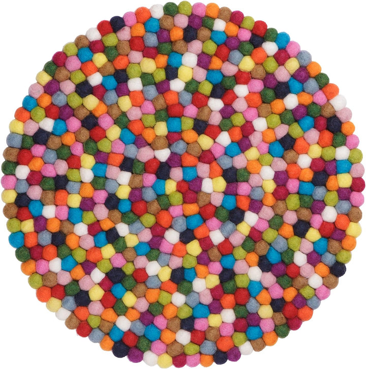 myfelt Filzkugel Sitzauflage/Stuhlauflage - Lotte - 36 cm, bunt, Bunt