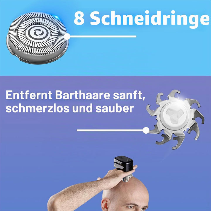 8 Stück Ersatzköpfe kompatibel mit Skull Shaver Pitbull Elektrorasierer