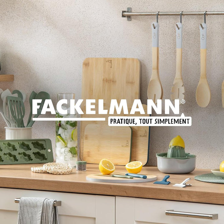 Fackelmann Balance Schneidebrett Holz Bambus – Grosses Holzbrett für die Küche für Fleisch, Fisch un