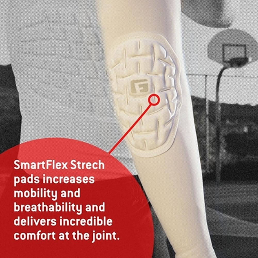G-Form Padded Pro Team Basketball Sleeve - Arm Sleeves für Männer und Frauen L-XL Weiss, L-XL Weiss