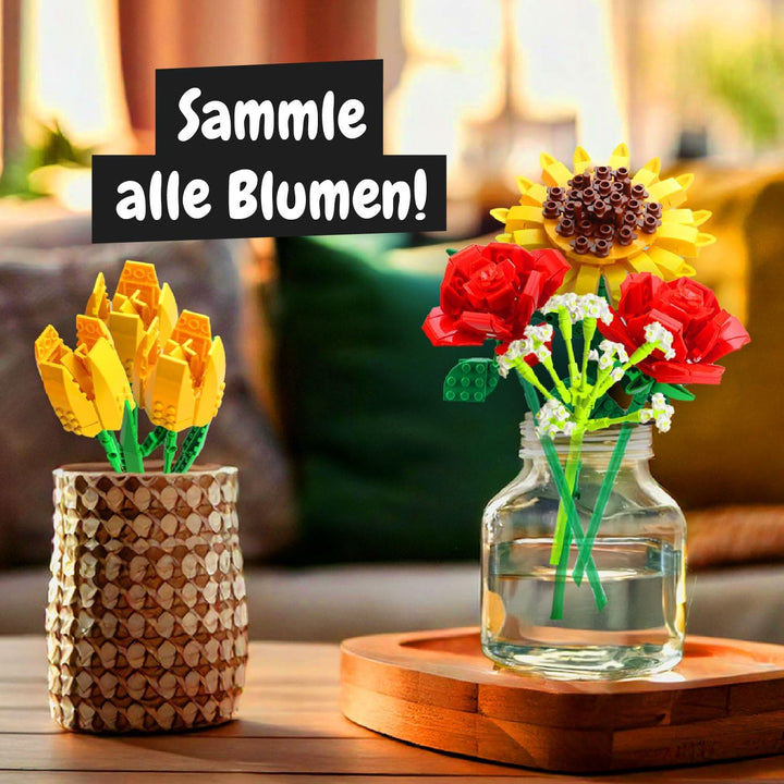 Science4you Blumenstrauss Rosen Baukasten für Erwachsene – Haben Sie Spass beim Bauen von Rosenstrau