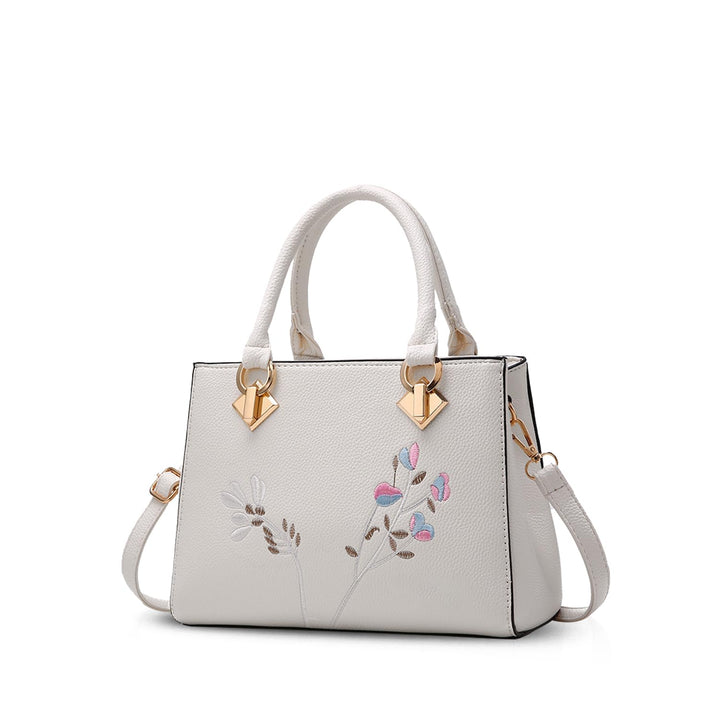 NICOLE & DORIS Retro Women Top Handle Handbags Tote Purse Shoulder Bag Crossbody Bag PU Leather Weis