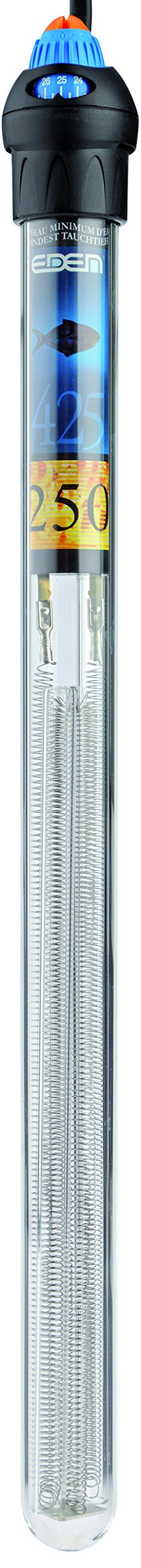 Eden 57397 425 250 Regelheizer (für 250 L) - Aquarienheizer mit Thermostat und Montagehalterung zur
