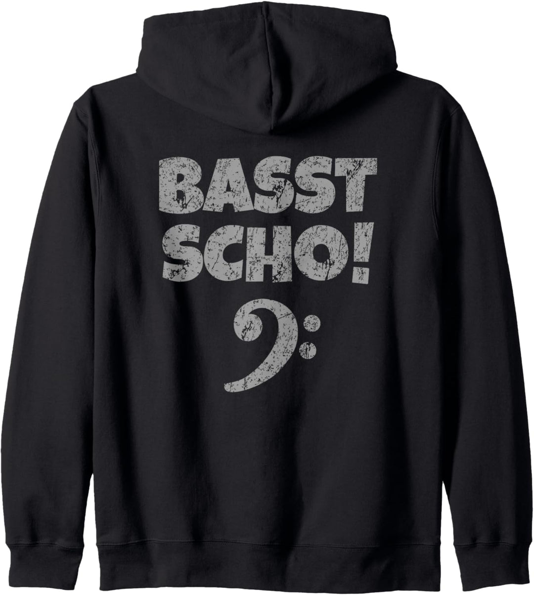 Basst Scho (Vintage Grau) Bassist Bassisten Kapuzenjacke